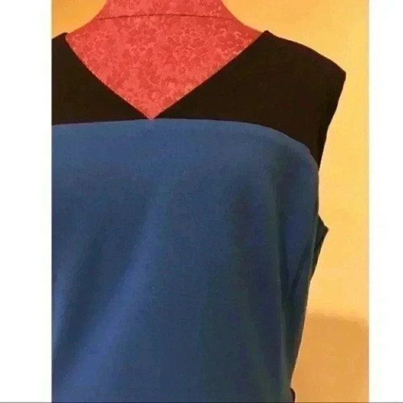 New York & Company Dress 12 Stretch Color Blocked - Picture 6 of 8